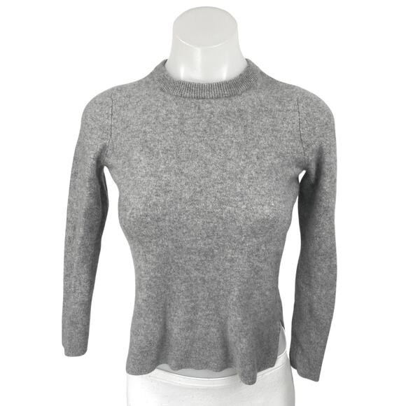 Halogen Women's Gray 100% Cashmere Long Sleeve Mock Neck Sweater Top Size XS - Picture 1 of 3